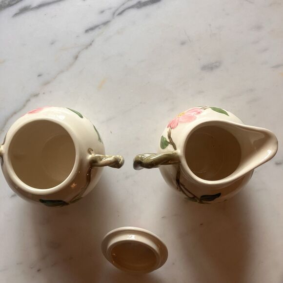 Vintage Franciscan Desert Rose Creamer & Sugar w/Lid Set Made in the USA EUC - Picture 4 of 6